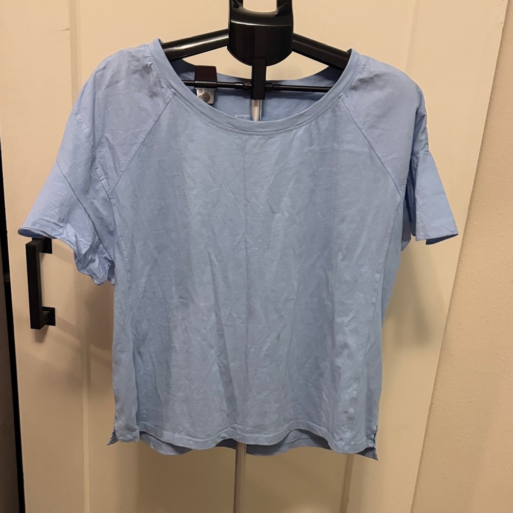 Anthropologie Light Blue Short Sleeve Top